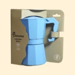 Cafetera Moka Italiana Aluminio Azul 300ml - 6 Tazas - Image 2