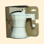 Cafetera Moka italiana Aluminio Blanca 150ml - Clásica 3 Tazas - Image 2