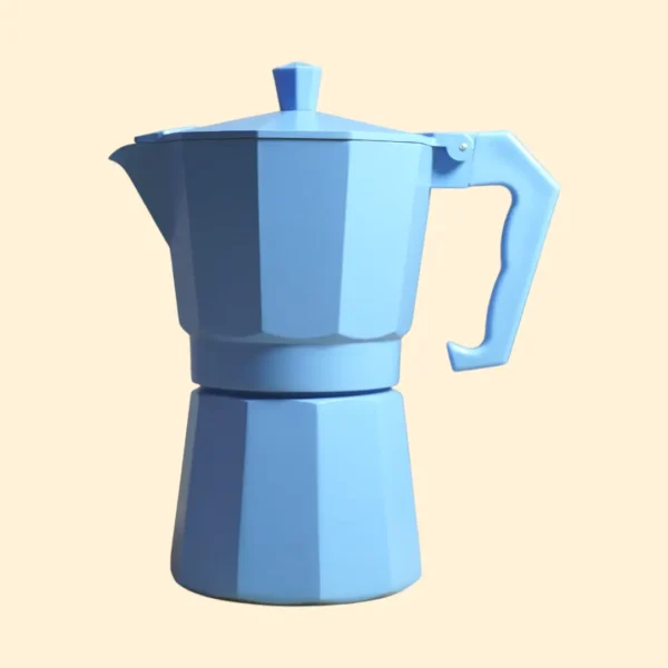 Cafetera Moka Italiana Aluminio Azul 300ml - 6 Tazas
