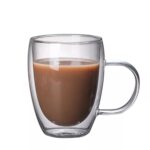 Vaso de vidrio doble fondo con asa- 350 ML