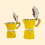 Cafetera Moka Italiana Clásica 6 Tazas Amarilla - Image 4