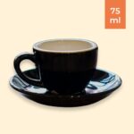 Set Pocillo 75 ml + Plato Negro